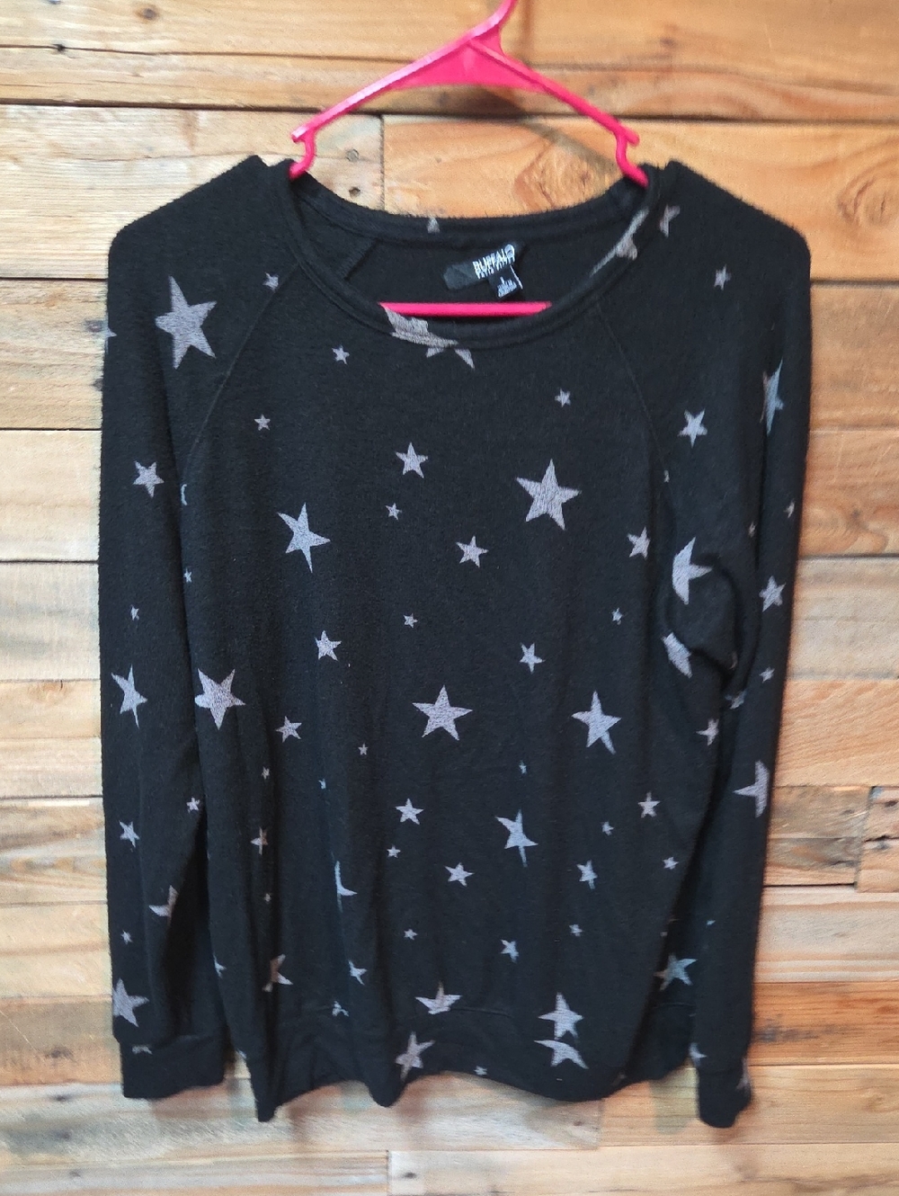 Buffalo David Bitton Black Star-Print Sweatshirt